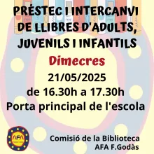 Sessió d'intercanvi i préstec de llibres.