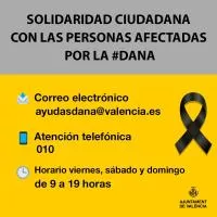 SOLIDARITAT AMB LES PERSONES AFECTADES PER LA DANA