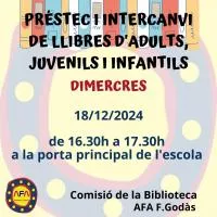 SESSIÓ D'INERCANVI i PRÉSTEC DE LLIBRES