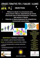RECORDATORI JORNADES FORMATIVES PER A FAMILIARS i ALUMNES 2022 2023