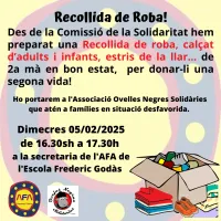 Recollida solidària de roba i calçat.