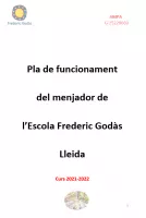PLA DE FUNCIONAMENT DEL MENJADOR ESCOLAR 2021/2022