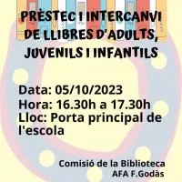 INTERCANVI I PRÉSTEC DE LLIBRES
