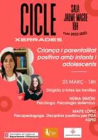 RECORDATORI: Xerrada adreçada a les famílies: Criança i parentalitat positiva.